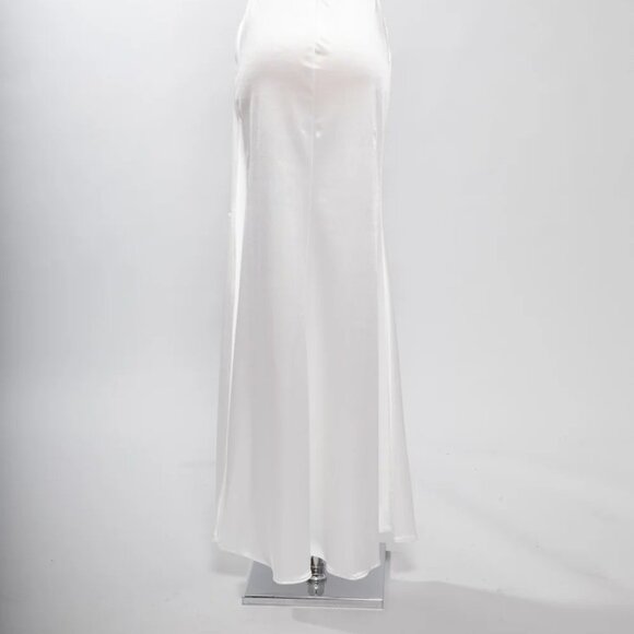 NEW LONG FORMAL SLEEVELESS SHEATH SOLID PROM DRESS W/ GATHERED WAISTLINE TC D601 - Picture 8 of 8